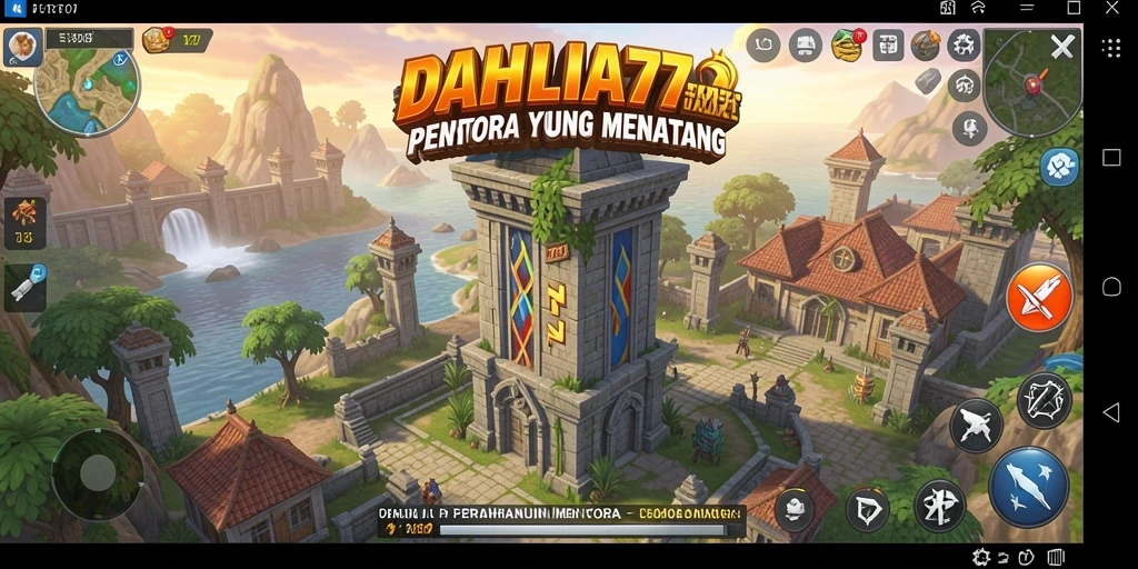 Tampilan gameplay menarik dari DAHLIA77 dalam Tower Defense.