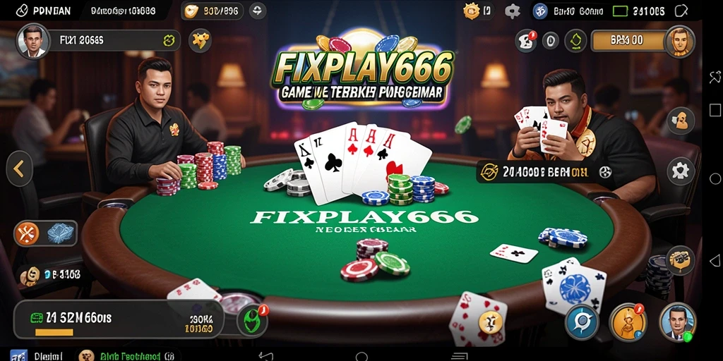 Screenshot FIXPLAY666 menampilkan gameplay seru Poker yang menegangkan.