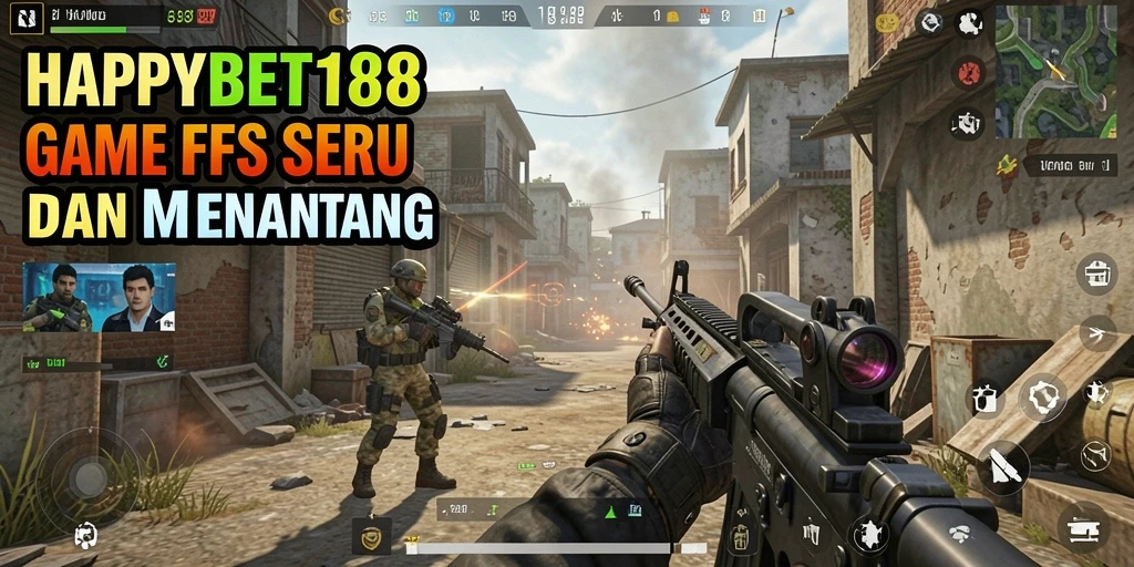Screenshot menampilkan aksi intens dalam GAME FPS HAPPYBET188.