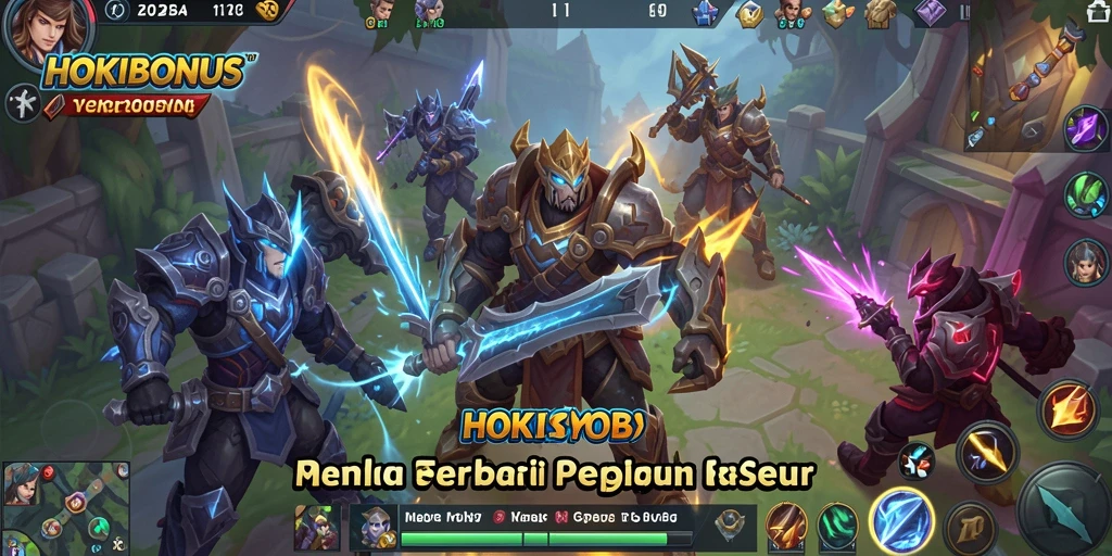 Tampilan gameplay seru dalam HOKIBONUS saat pertarungan antar karakter.