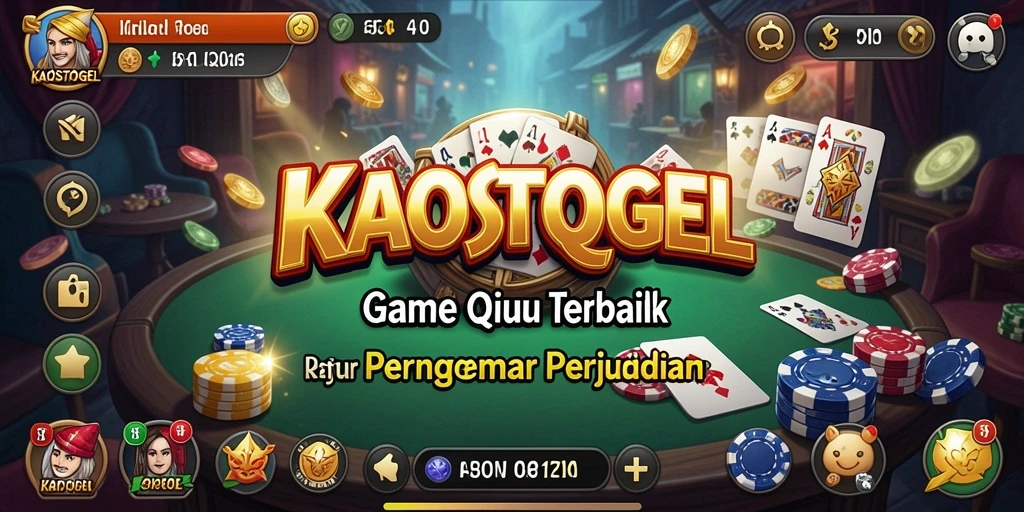 Screenshot utama KAOSTOGEL menampilkan gameplay seru QiuQiu.