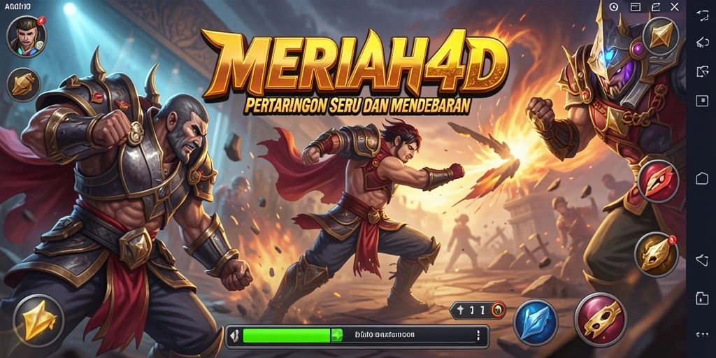 Gameplay pertarungan mendebarkan dalam MERIAH4D yang penuh aksi.