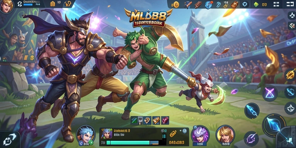 Tampilan gameplay Sportsbook yang interaktif dan menyenangkan di MLBB8.