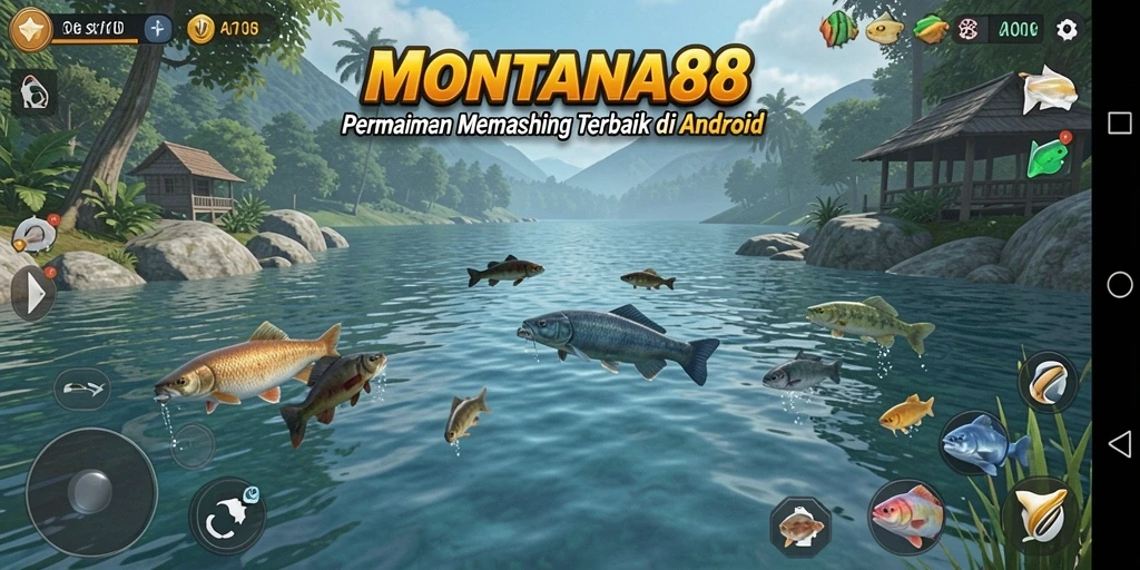 Tampilan menakjubkan dari gameplay MONTANA88 saat memancing.