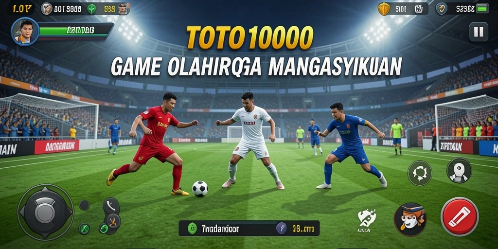 Tangkapan layar gameplay menampilkan aksi olahraga yang mendebarkan.