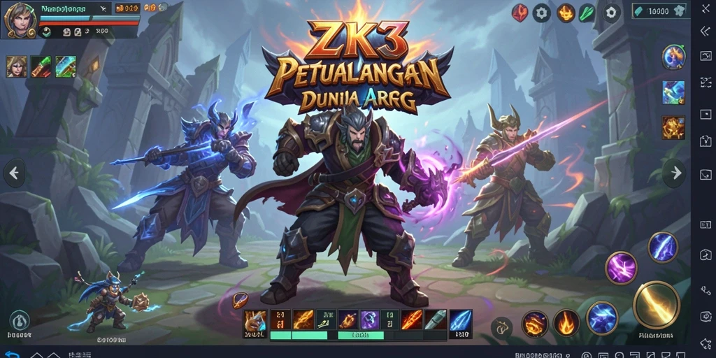 Screenshot ZK3 menampilkan gameplay ARPG yang menegangkan dan grafis menawan.