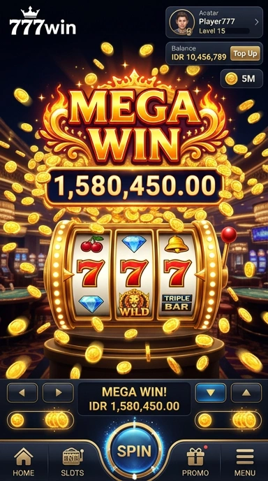 Screenshot aplikasi 777win yang menunjukkan koleksi APK yang tersedia.